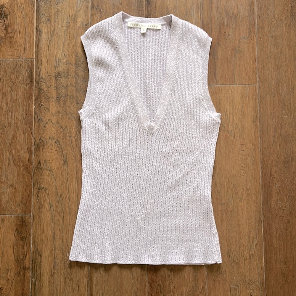 Reposh - Veronica Beard Sid Lavender/Lilac Shimmer Tank Top - XS